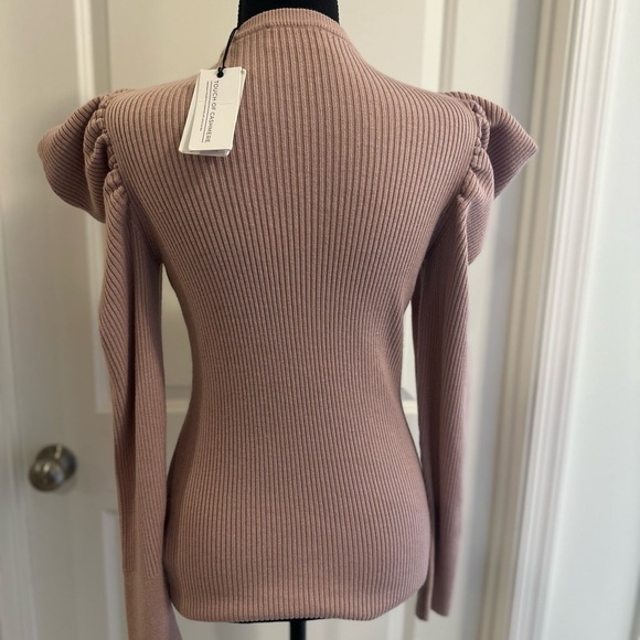 7 For All Mankind Mauve Ribbed “Touch of Cashmere” Sweater - L NWT MSRP: $218 - Picture 2 of 6